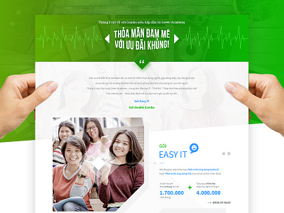 Promotion Landing Page Design-IT-Korea School Center design discount it korea landingpage pack promotion school student teach website