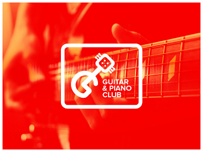 Logo for Guitar & Piano Club club design graphic guitar icon logo mark minimalist music piano simple symbol