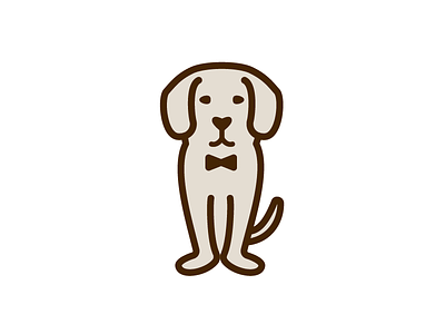 beagle #1 beagle beige bowtie dog lines thick