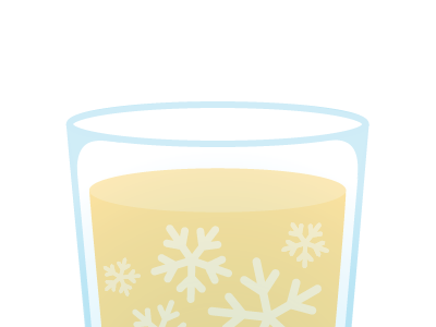 Whiskey Winter blue glass illustration orange personal snowflake whiskey winter