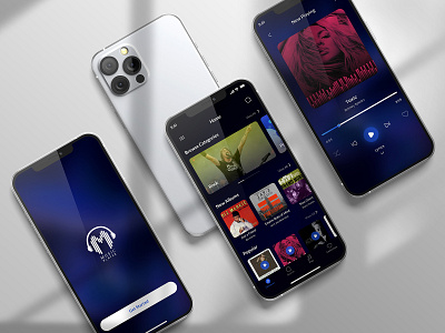 M Music Player App Screens Design appdesign mobileapp musicplayer musicplayerapp ui uxapp uxappdesign xd