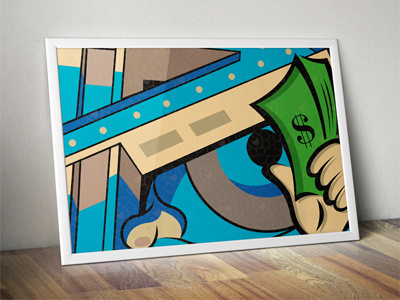 Cash Print art design illustration paulyestr posters prints