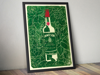 Whiskey Neat Poster drawing ink jameson jamo neat poster whiskey