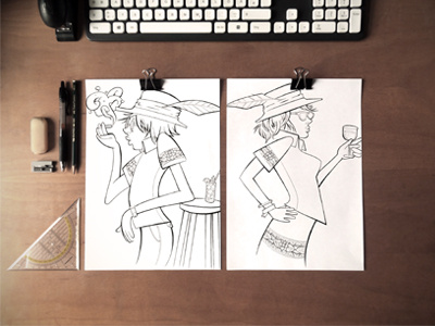 Sketch Book v07 character design drawings illustration improvement ink mockup patterns pencil sketchbook