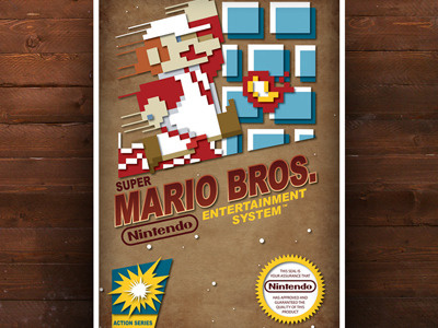 Mariobros Poster mario bros nes poster