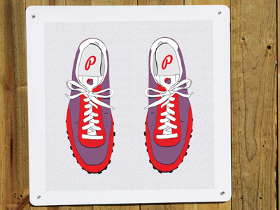 Running Shoes (red & purple)