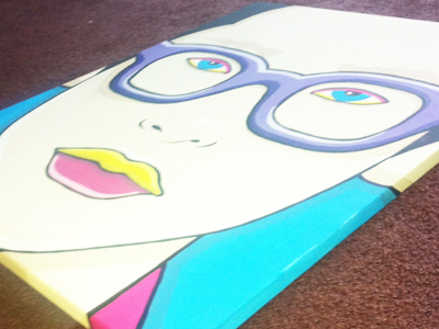 Glasses Painting acrylic canvas painting