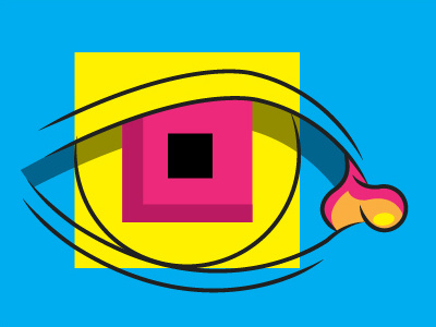 Square Eye cymk design eye illustration square