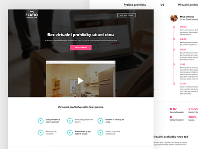 Virtual Tour on Flatio benefits cta features hero landing timeline tour ui web website