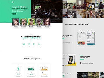 Ents.co Homepage agency green homepage landing portfolio pricing projects ui web webdesign website white