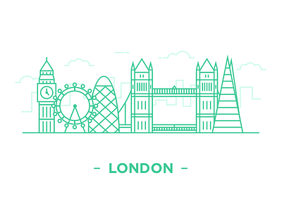 Ents London Office buildings city drawing illustration line london outline skyline stroke travel vector