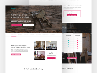 Landing Page For Landlords #3 features landing pricing progress table testimonial ui web website white