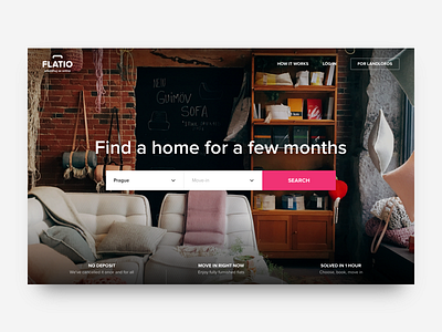 Homepage header concept form header hero landing page photo search title ui web