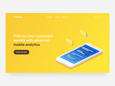 Yellow header concept WIP #2 color drawing hero homepage illustration isometric landing ui vector web