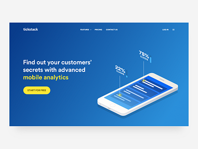 (Yellow) Blue header concept #3 color drawing hero homepage illustration isometric landing ui vector web