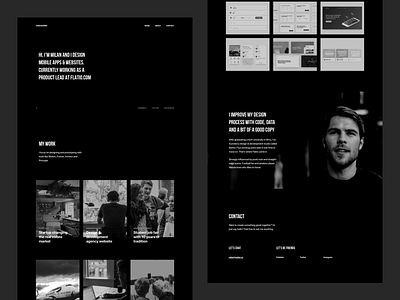 1st May Reboot of personal website black concept hero homepage landing minimal personal portfolio ui web