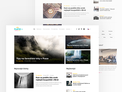 Flatio blog homepage article blog homepage journal landing magazine news reading ui web