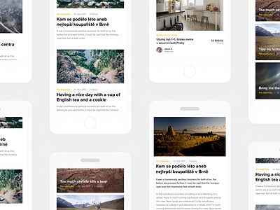 Flatio blog (mobile) app article blog cards landing mobile page responsive ui web