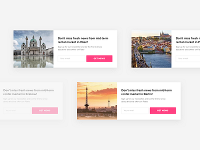 Newsletter modal on Flatio