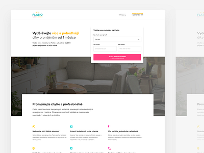 Landing page for landlords button cta form hero homepage input landing page photo title ui web