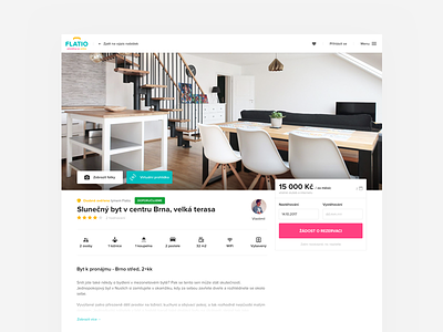 Offer detail on Flatio [WIP] detail feature flat listing offer page photo product screen ui web