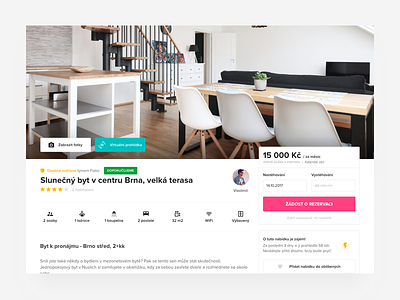 Offer detail listing on Flatio WIP #2 detail feature flat form listing offer page photo product ui web