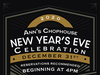 New Years's Eve Celebration Flyer branding design illustration typography