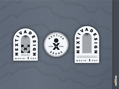Nextiva Design Badges branding design typography