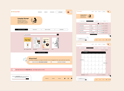 WhooshMail Email Marketing - Template Page brand branding cute design icon illustration logo original typography ui ux webdesign