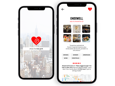 iOS Design - Show Me New York (Starting Screen & Sample Page)