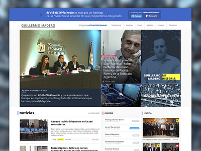 Gillermo Madero - News Homepage design homepage news political politician politics responsive ui web website