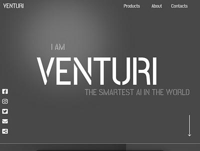 Venturi UI design branding dark theme design icon illustration logo typography ui ux vector web app