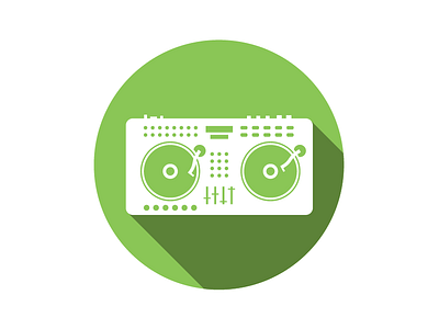 Music Icon flat design icon music turntable