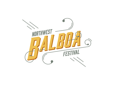 Northwest Balboa Festival 2017 Logo balboa branding dancing logo swing vintage