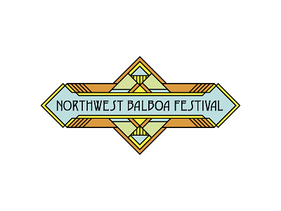 Northwest Balboa Festival 2016 Logo balboa branding dancing illustration logo swing