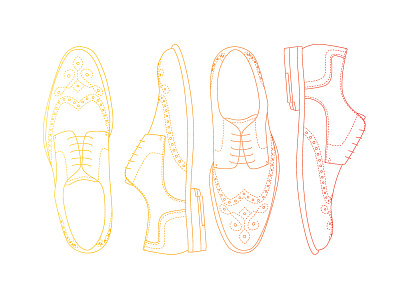 Shoes art illustration line shoes t shirts wingtips