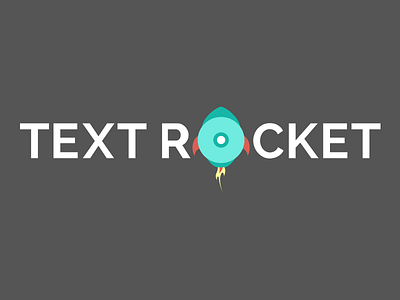 Text Rocket Logo Dark brand logo rocket sans serif text rocket