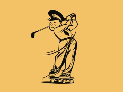 Life Valet Golf Mascot brooklyn designer character design golf golfer graphics illustration skateboarding t shirt design t shirt design tee design vector vector design