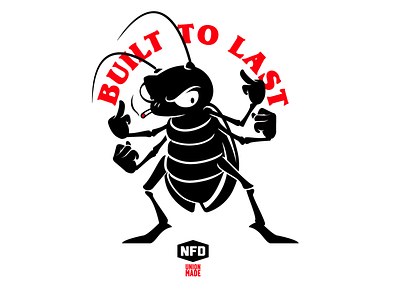 Built to Last brooklyn designer character design graphics illustration roach sticker design t shirt design t shirt design tee design vector vector design