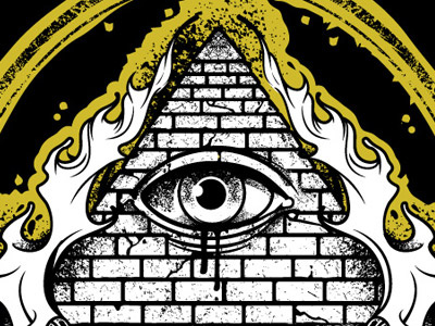 Upper Echelon Eye graphics illustration tee design