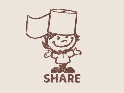 Share! character character design design graphics illustration mascot t shirt design type vector vector design