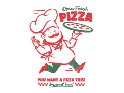 Support Local! brooklyn designer character design design graphics illustration pizza t shirt design vector vector design