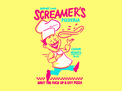 Supporting my favorite Local Pizzeria!! brooklyn designer character design graphics illustration pizza t shirt design vector design