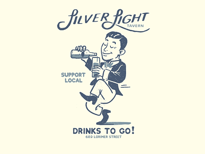 Supporting my Local Bar! bar bartender brooklyn designer character design graphics illustration logo t-shirt design type vector vector design