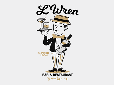 Supporting Local Bars! brooklyn designer character design graphics illustration mascot sticker design t shirt design vector design