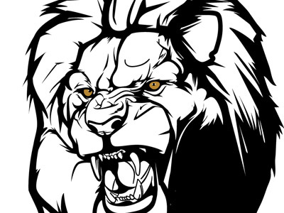 Lion Rough graphics illustration tee design