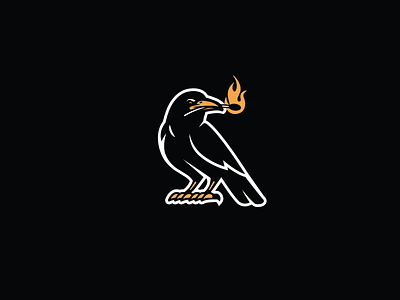 Crow mascot character design crow graphics illustration t shirt design vector design
