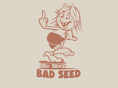 Bad Seed bad seed character design graphics illustration skateboarding sticker design t shirt design vector design