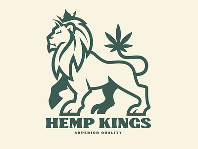 Hemp Kings brooklyn designer character design graphics illustration lion logo design t shirt design vector design