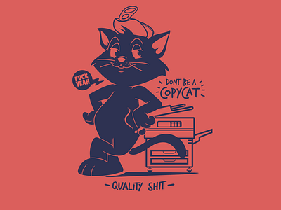 Don't be a copycat! animals brooklyn designer cats character design graphics illustration sticker design t shirt design vector design